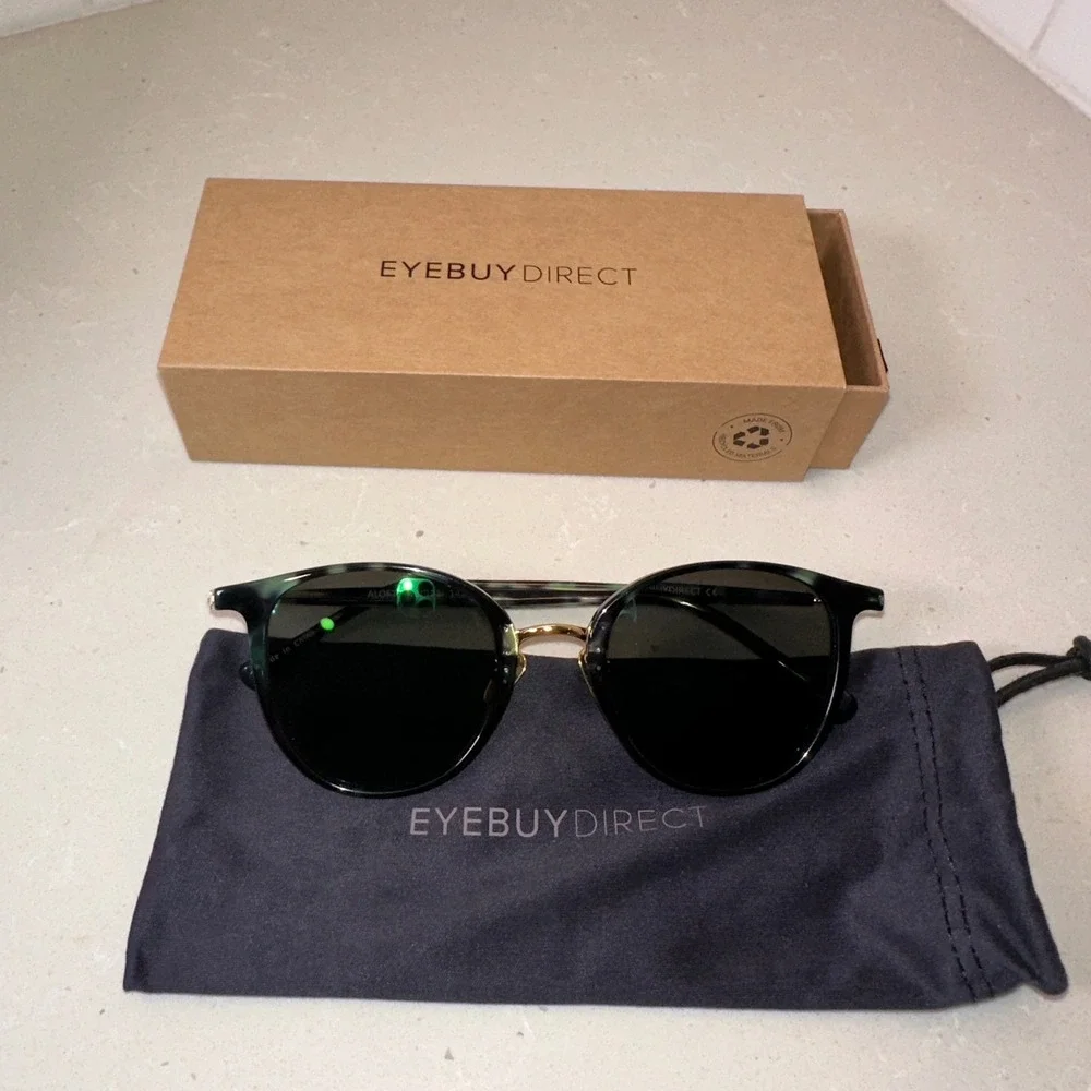 Eyebuydirect Aloft Frames 48-21-142 Gold/Green‎ Tortoise Unisex Designer Eyewear